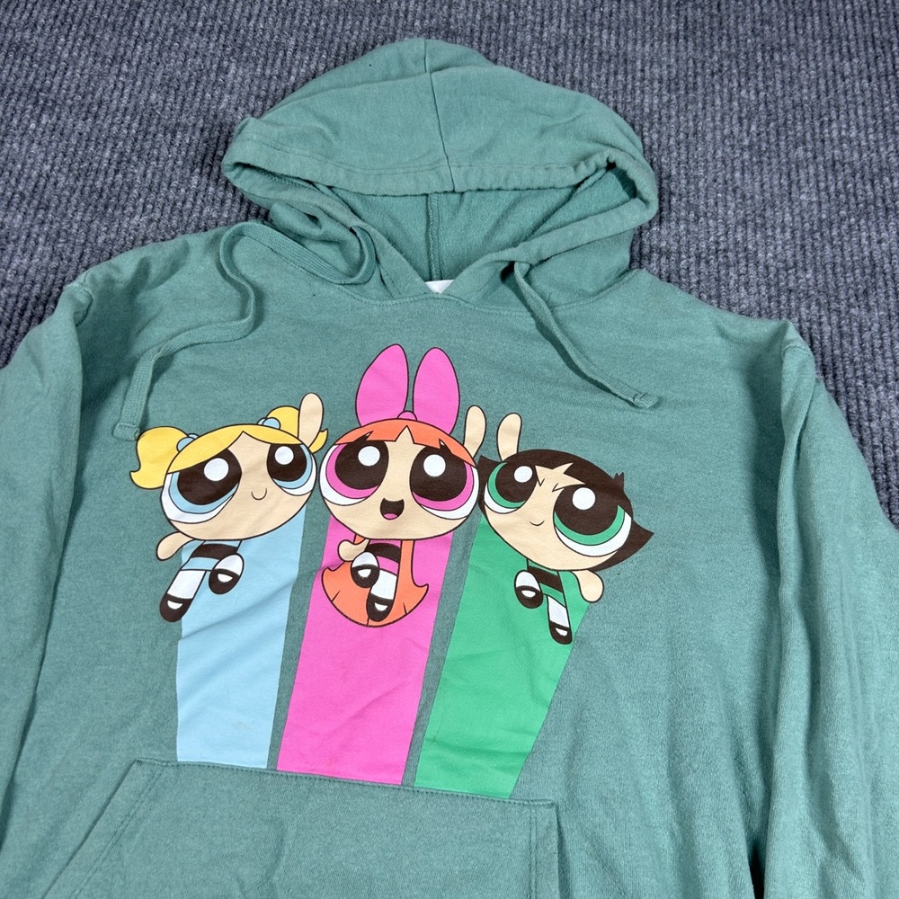 Cartoon Network Hoodie Womens XL Powerpuff Girls Retro Vintage Style Lounge